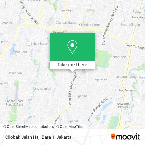 Cilobak Jalan Haji Bara 1 map