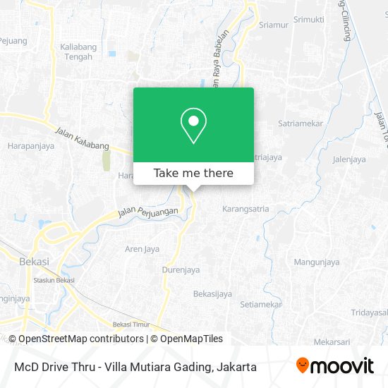 McD Drive Thru - Villa Mutiara Gading map