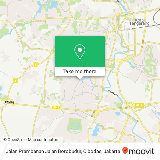 Jalan Prambanan Jalan Borobudur, Cibodas map