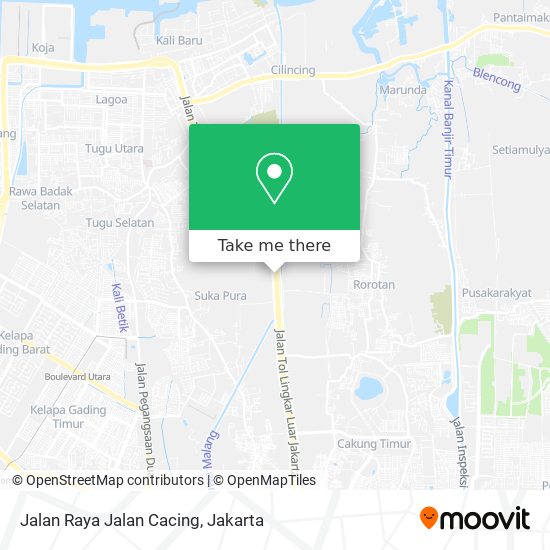 Jalan Raya Jalan Cacing map