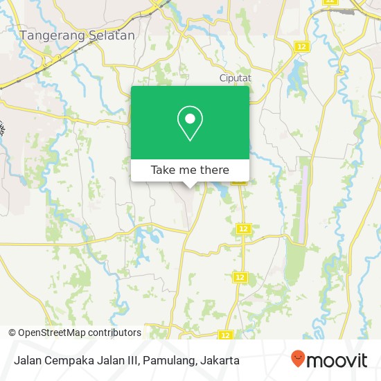 Jalan Cempaka Jalan III, Pamulang map