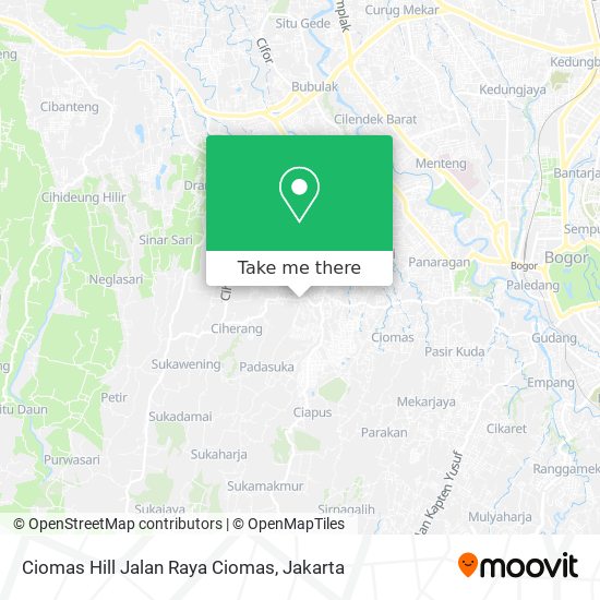 Ciomas Hill Jalan Raya Ciomas map