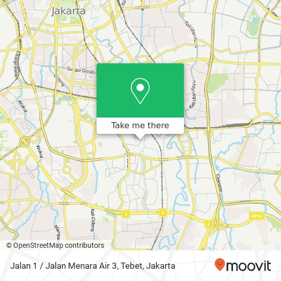 Jalan 1 / Jalan Menara Air 3, Tebet map