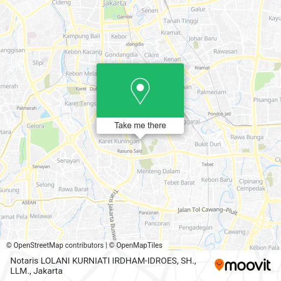 Notaris LOLANI KURNIATI IRDHAM-IDROES, SH., LLM. map