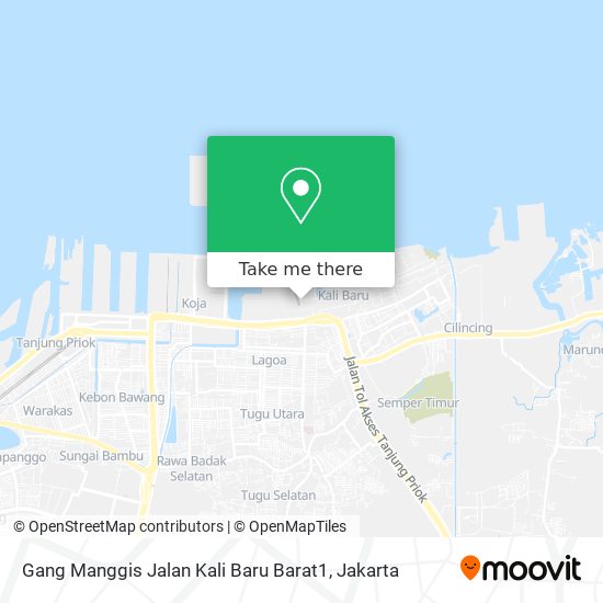 Gang Manggis Jalan Kali Baru Barat1 map