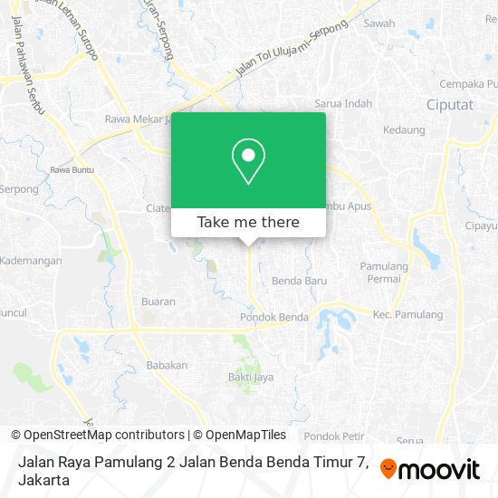 Jalan Raya Pamulang 2 Jalan Benda Benda Timur 7 map