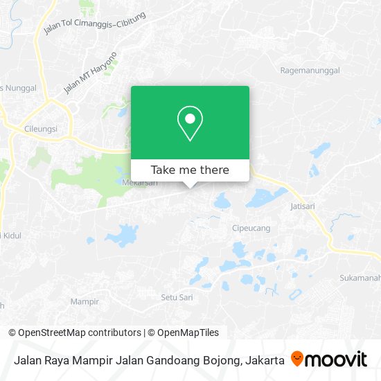 Jalan Raya Mampir Jalan Gandoang Bojong map