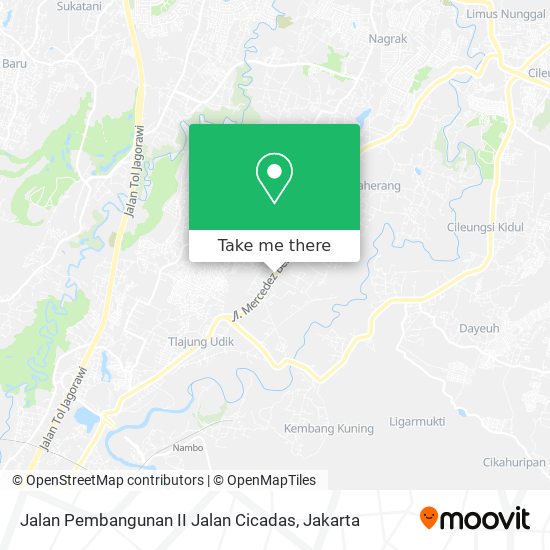 Jalan Pembangunan II Jalan Cicadas map