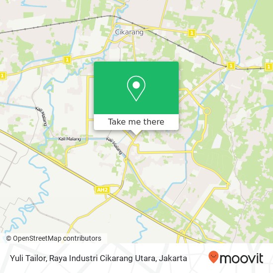 Yuli Tailor, Raya Industri Cikarang Utara map