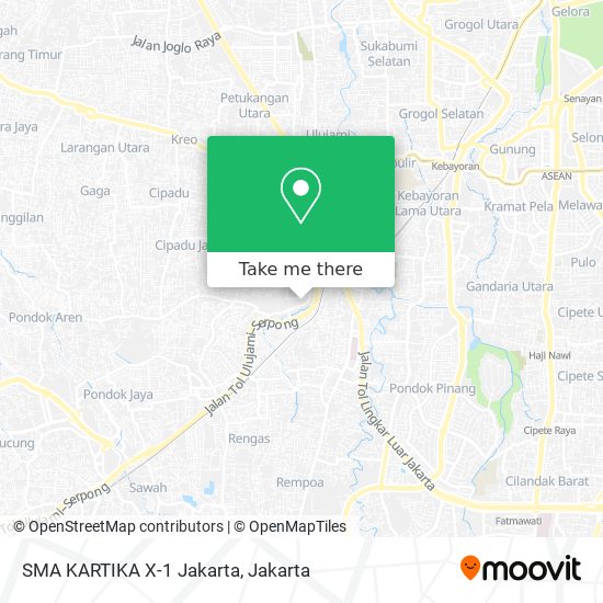 SMA KARTIKA X-1 Jakarta map