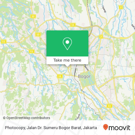 Photocopy, Jalan Dr. Sumeru Bogor Barat map