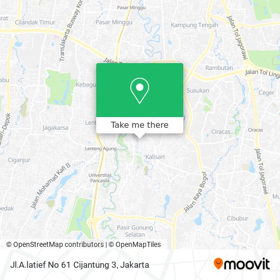 Jl.A.latief No 61 Cijantung 3 map