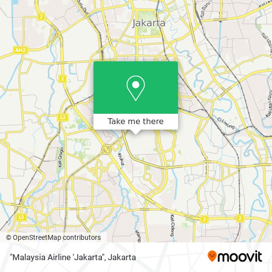 "Malaysia Airline 'Jakarta" map