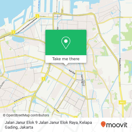 Jalan Janur Elok 9 Jalan Janur Elok Raya, Kelapa Gading map