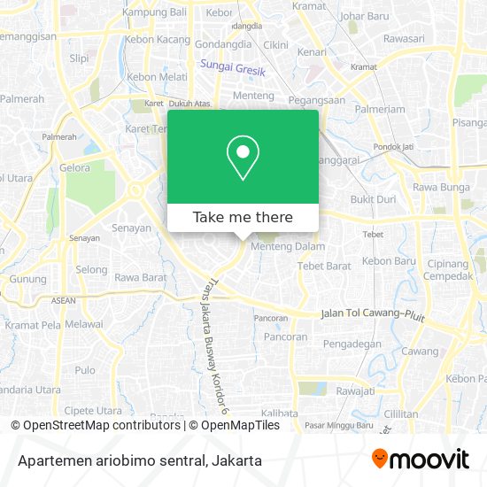 Apartemen ariobimo sentral map