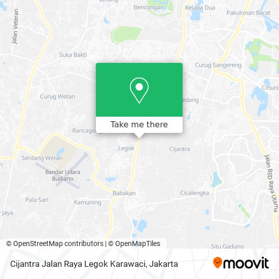 Cijantra Jalan Raya Legok Karawaci map