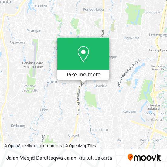 Jalan Masjid Daruttaqwa Jalan Krukut map
