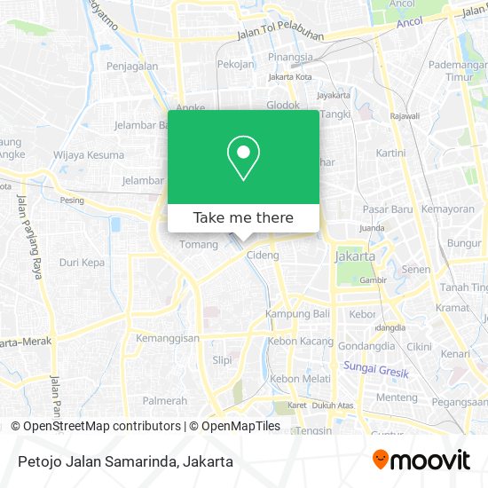 Petojo Jalan Samarinda map