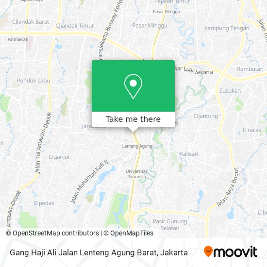 Gang Haji Ali Jalan Lenteng Agung Barat map