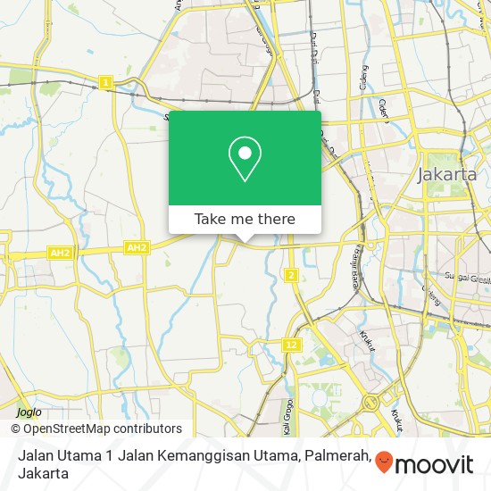 Jalan Utama 1 Jalan Kemanggisan Utama, Palmerah map