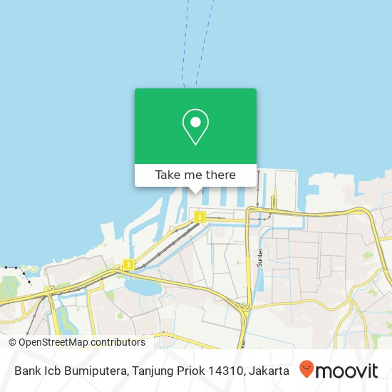 Bank Icb Bumiputera, Tanjung Priok 14310 map