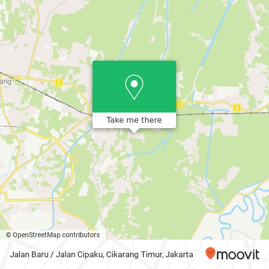 Jalan Baru / Jalan Cipaku, Cikarang Timur map