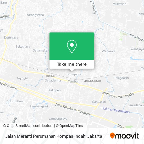 Jalan Meranti Perumahan Kompas Indah map