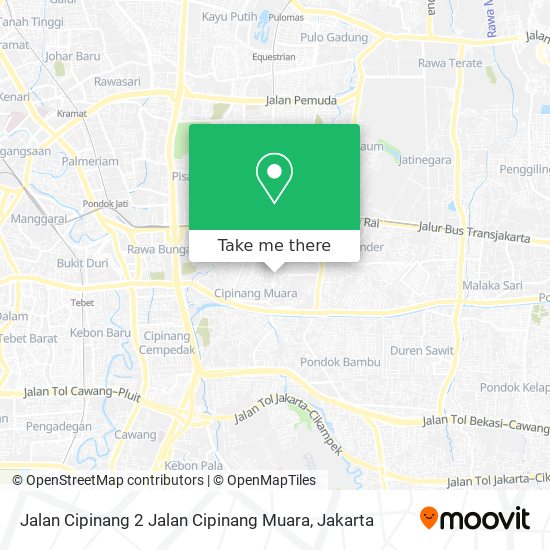 Jalan Cipinang 2 Jalan Cipinang Muara map