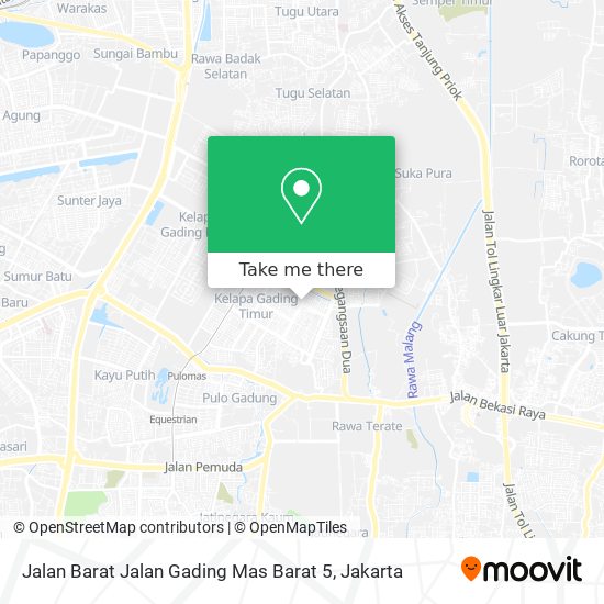 Jalan Barat Jalan Gading Mas Barat 5 map