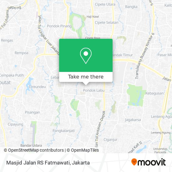 Masjid Jalan RS Fatmawati map