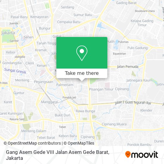 Gang Asem Gede VIII Jalan Asem Gede Barat map