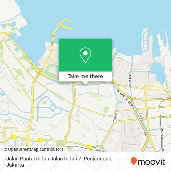 Jalan Pantai Indah Jalan Indah 7, Penjaringan map