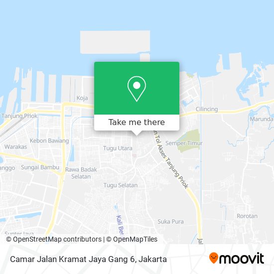 Camar Jalan Kramat Jaya Gang 6 map