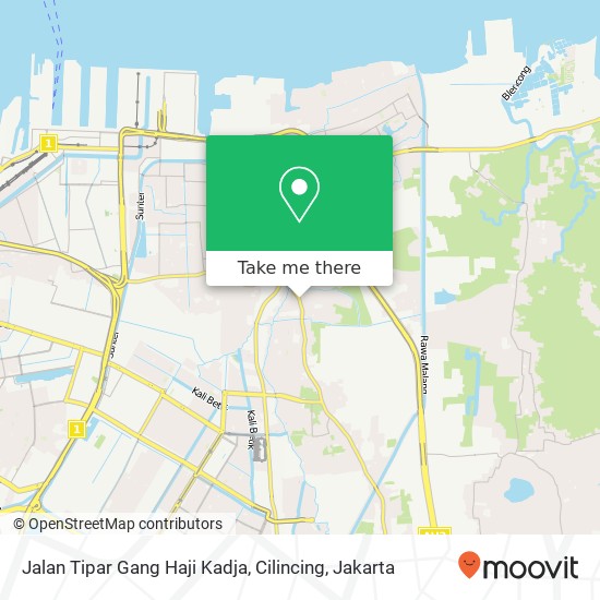 Jalan Tipar Gang Haji Kadja, Cilincing map