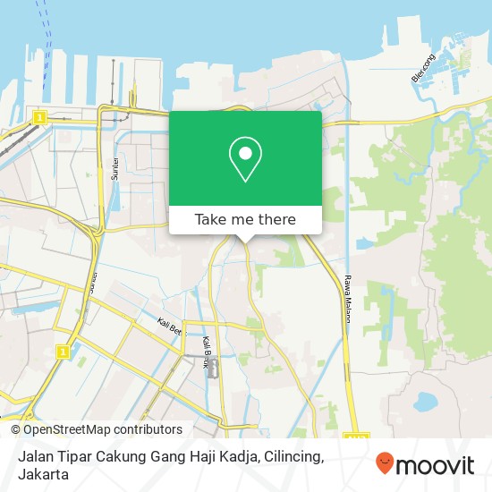 Jalan Tipar Cakung Gang Haji Kadja, Cilincing map