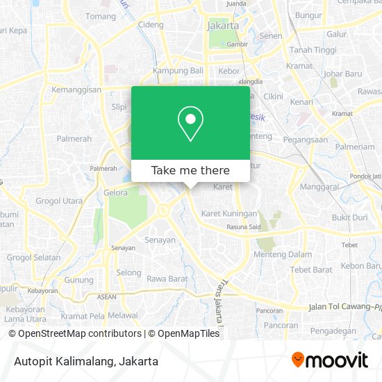 Autopit Kalimalang map