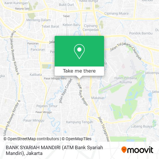 BANK SYARIAH MANDIRI (ATM Bank Syariah Mandiri) map