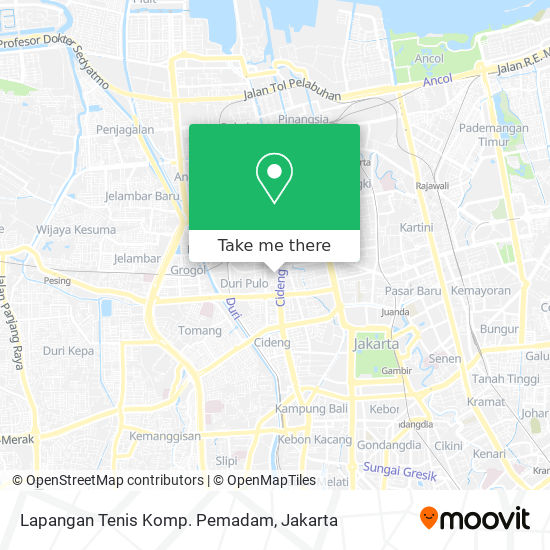 Lapangan Tenis Komp. Pemadam map