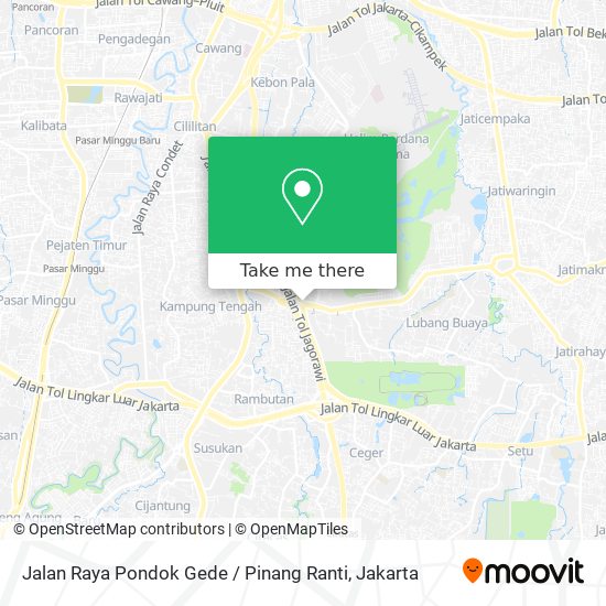 Jalan Raya Pondok Gede / Pinang Ranti map