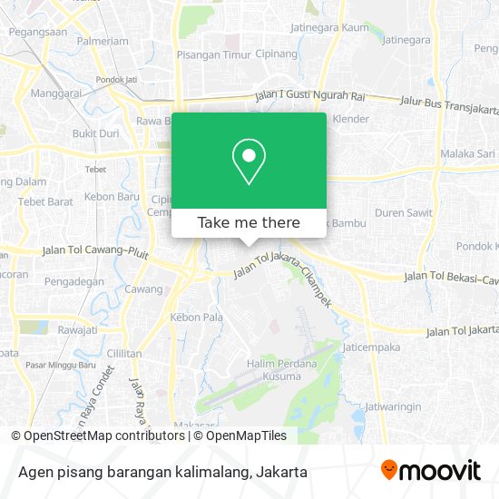 Agen pisang barangan kalimalang map