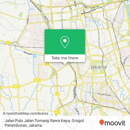 Jalan Pulo Jalan Tomang Rawa Kepa, Grogol Petamburan map