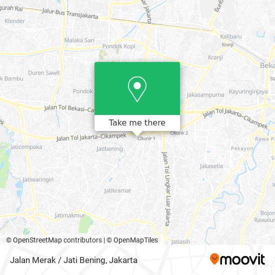 Jalan Merak / Jati Bening map