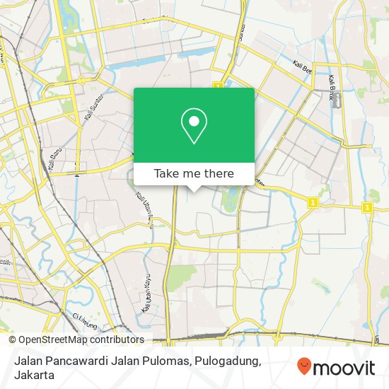 Jalan Pancawardi Jalan Pulomas, Pulogadung map