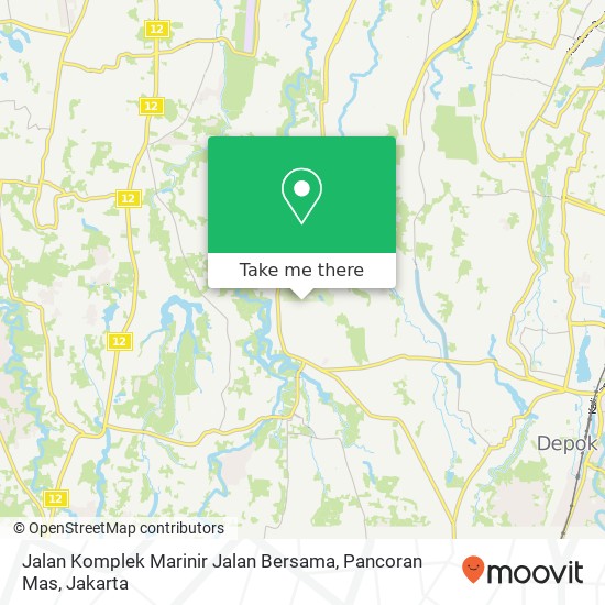 Jalan Komplek Marinir Jalan Bersama, Pancoran Mas map