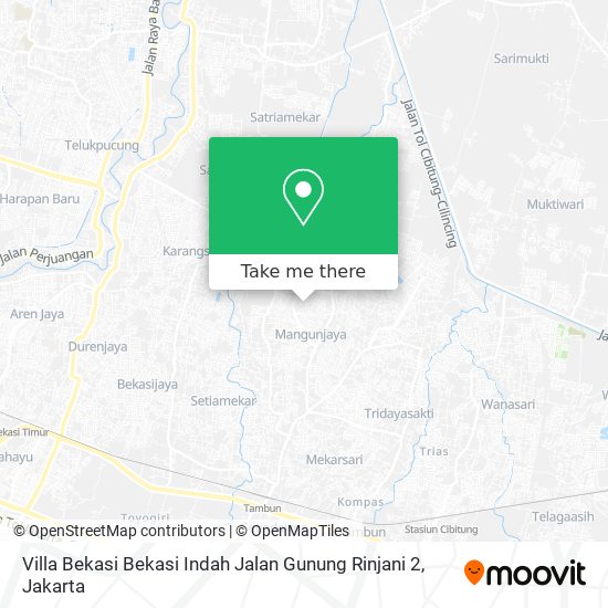 Villa Bekasi Bekasi Indah Jalan Gunung Rinjani 2 map