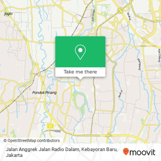 Jalan Anggrek Jalan Radio Dalam, Kebayoran Baru map