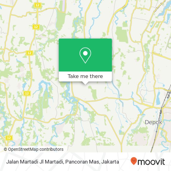 Jalan Martadi Jl Martadi, Pancoran Mas map