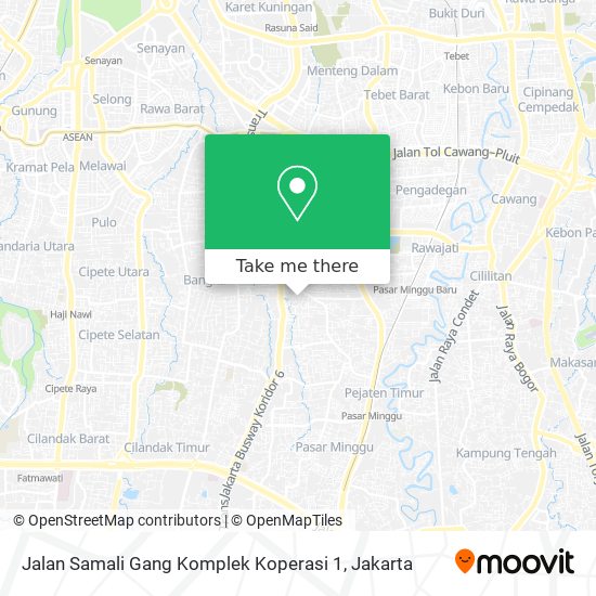 Jalan Samali Gang Komplek Koperasi 1 map