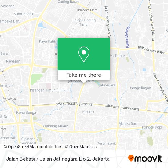 Jalan Bekasi / Jalan Jatinegara Lio 2 map
