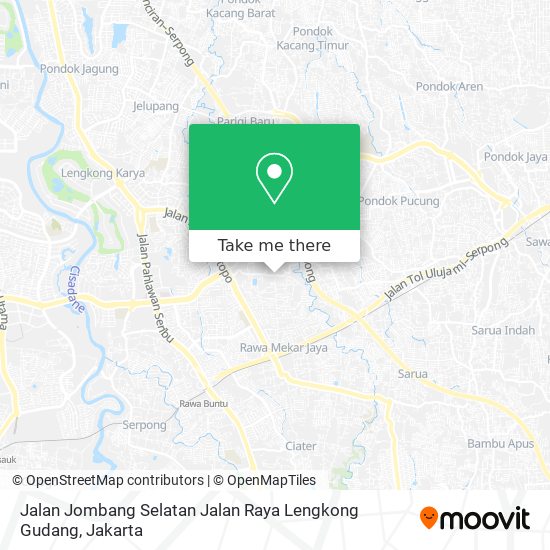 Jalan Jombang Selatan Jalan Raya Lengkong Gudang map